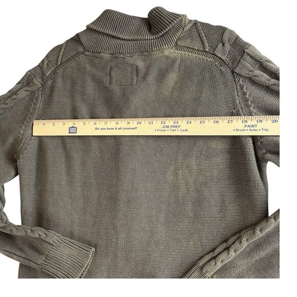 Men’s Cardigan Original Weatherproof Vintage Gray Cotton Grandpa Sweater Size M - Picture 6 of 11